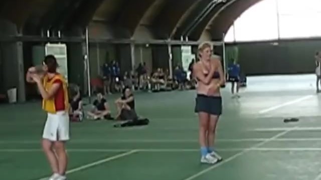 Girl is Pantsed during Netball Game and Strips Naked 